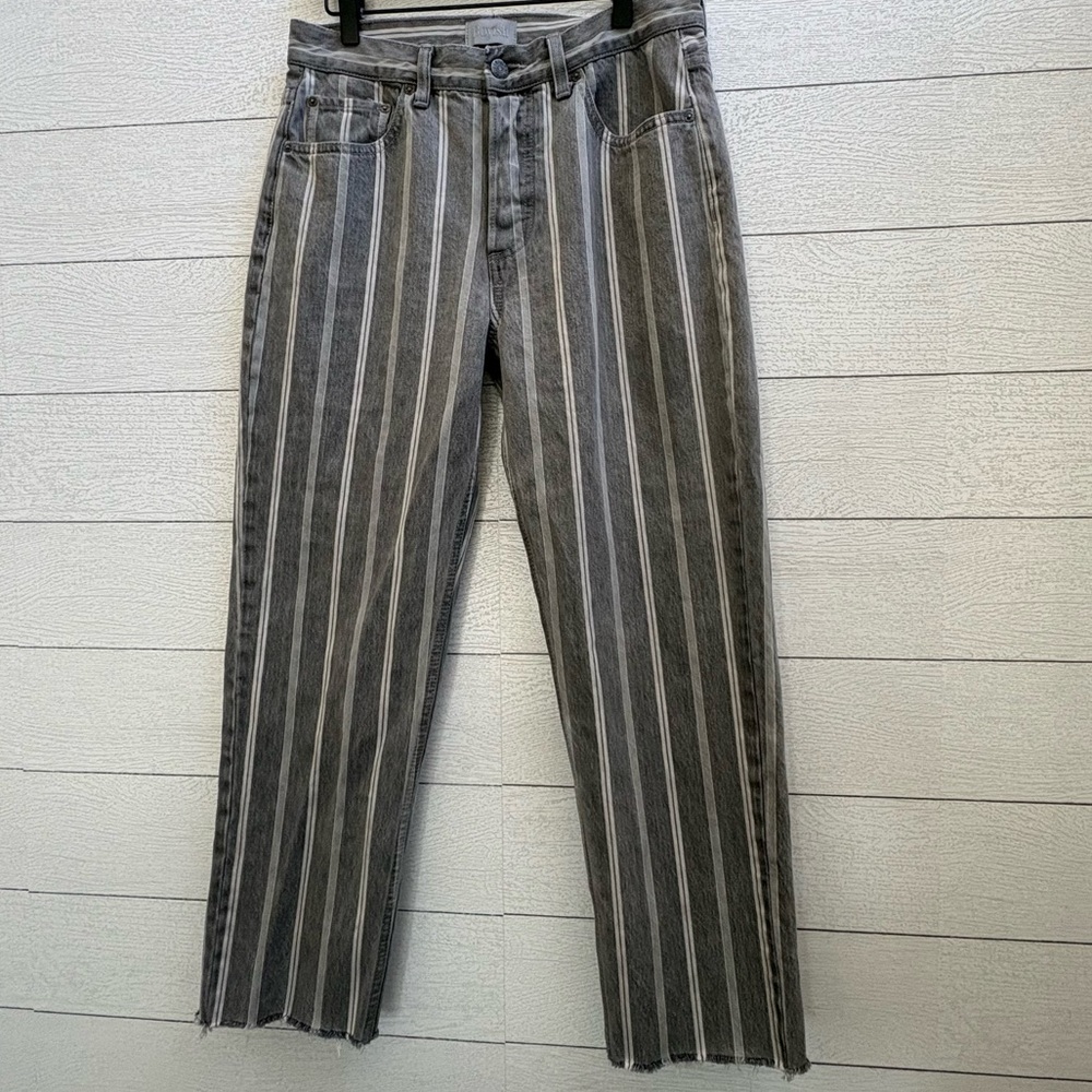 Boyish Tommy Jeans in Devil Is A Woman Gray Striped Cropped Straight, Size 28 - Picture 7 of 16